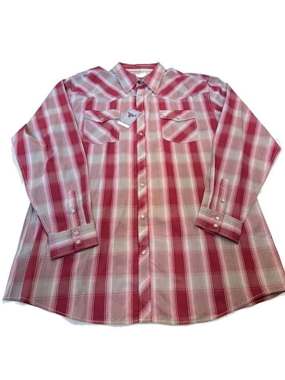 Cowboy Hardware Plaid Pearl Snap Western Shirt